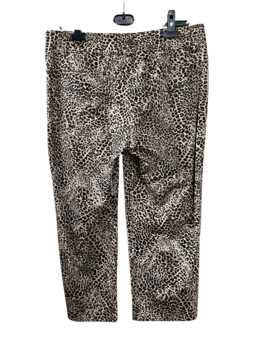 NWT Olsen Europe Ibiza 504 Leopard Print Crop Stretch Pants Size 10 / 42 - Picture 3 of 10